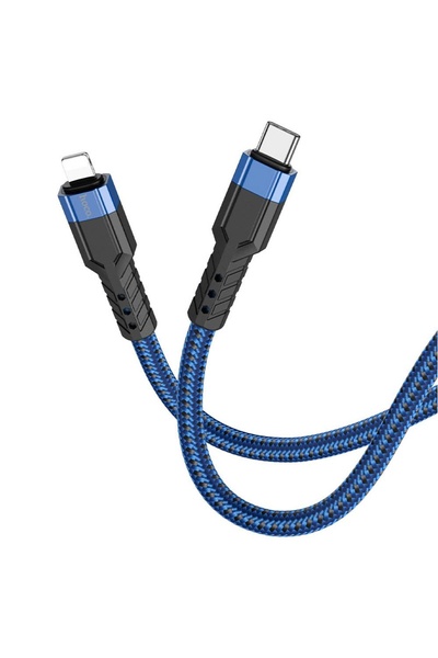 USB кабель Hoco U110 Type-C - Lightning 3A 20W PD 1.2 м колір синій ЦБ-00204674 SKT000876736 фото