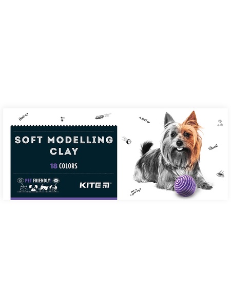 Пластилін восковий 18 кольорів Kite Dogs колір різнокольоровий ЦБ-00223070 SKT000916580 фото