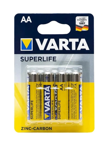 Батарейки R6 Varta Superlife ZnCb AA, ЦІНА ЗА 1 ШТ. колір різнокольоровий ЦБ-00198523 SKT000863995 фото