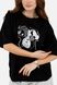 Жіноча патріотична футболка з коротким рукавом 48 колір чорний ЦБ-00253313