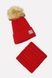 Комплект шапка-шарф на дівчинку 52-54 колір червоний ЦБ-00201782 SKT000871311 фото 1