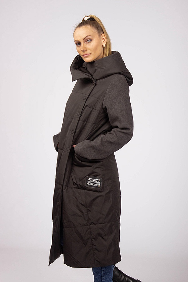 Куртка довга жіноча 54 колір чорний ЦБ-00169000 SKT000566765 фото