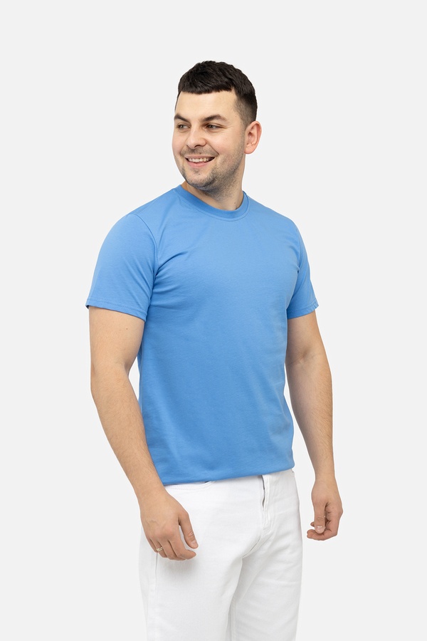 Чоловіча футболка 44 колір синій ЦБ-00242136 SKT000963623 фото