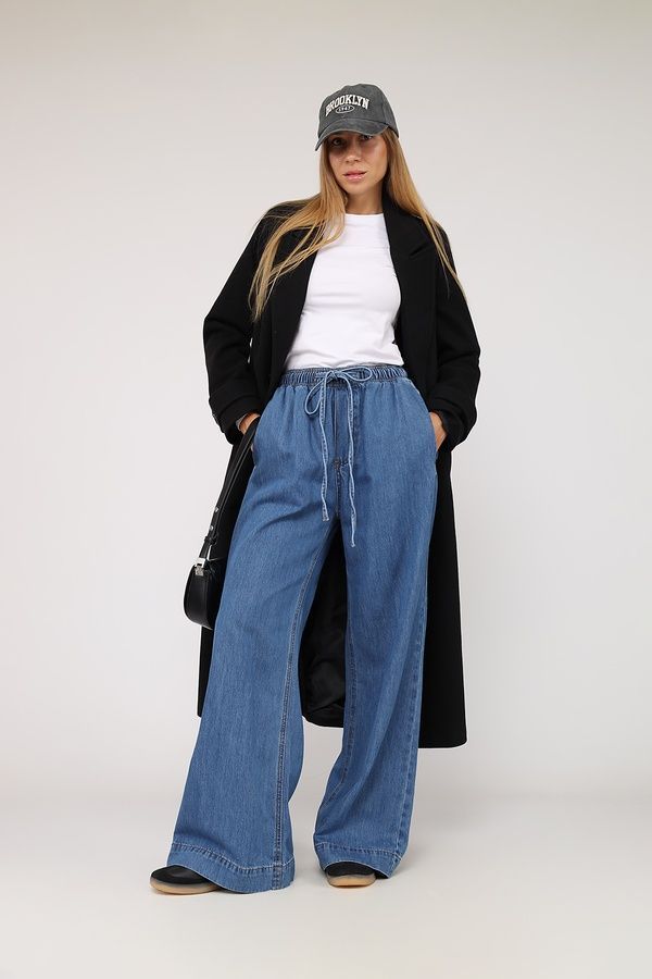 Джинси baggy жіночі колір синій 42 ЦБ-00279672 фото