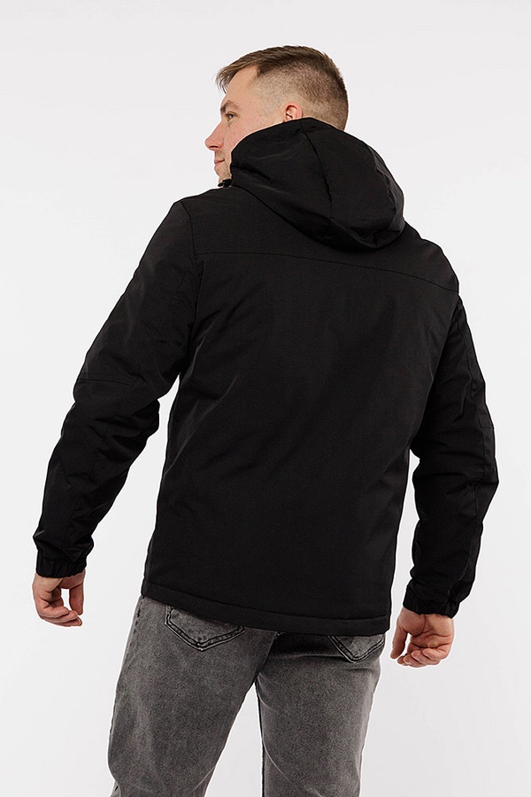 Мужская куртка короткая 56 цвет черный ЦБ-00207121 SKT000882387 фото