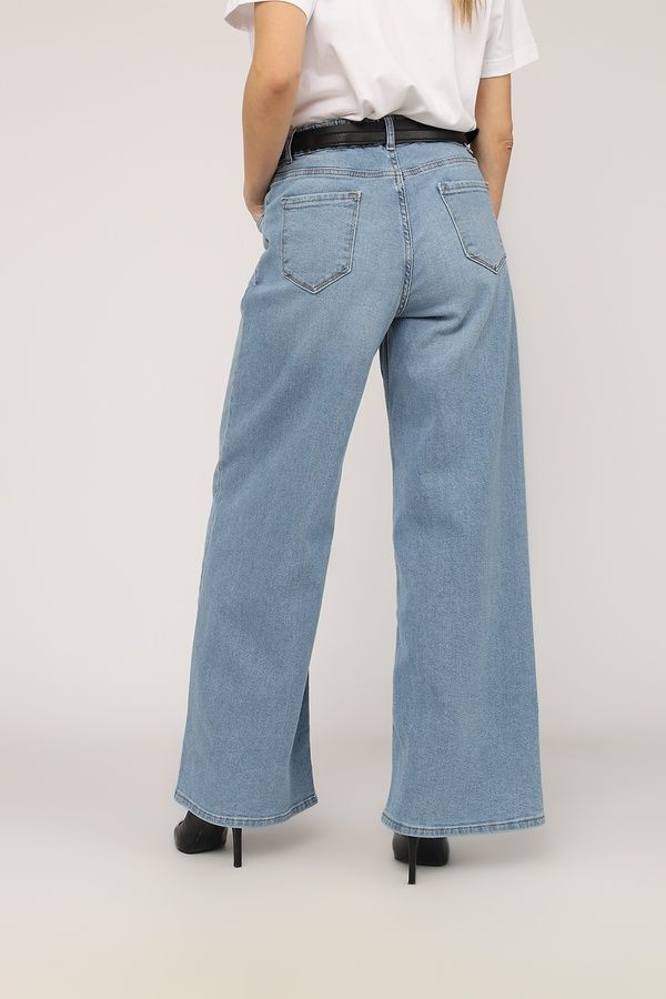 Джинси wide leg жіночі колір блакитний 50 ЦБ-00270126 фото
