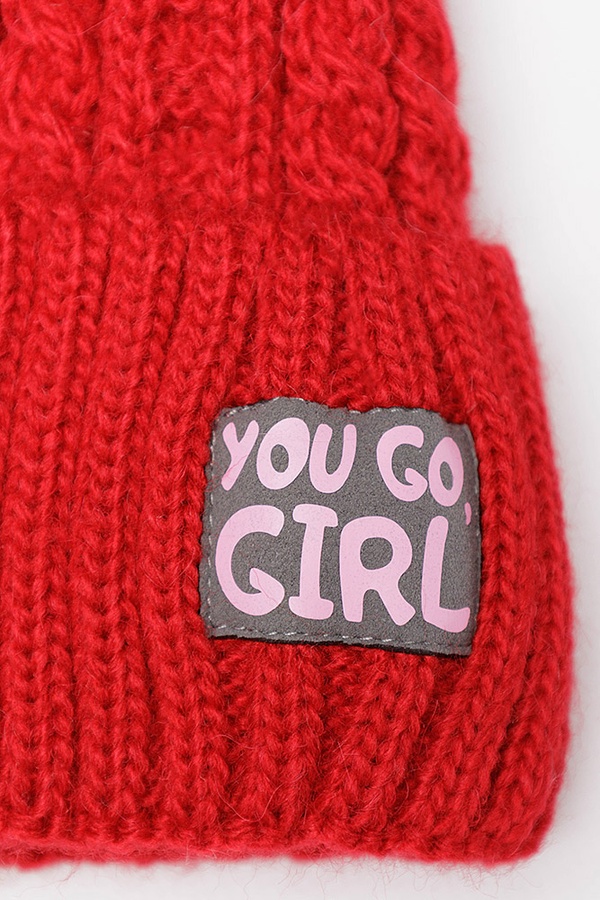 Набор шапка-шарф на девочку. 52-54 цвет красный ЦБ-00201782 SKT000871311 фото