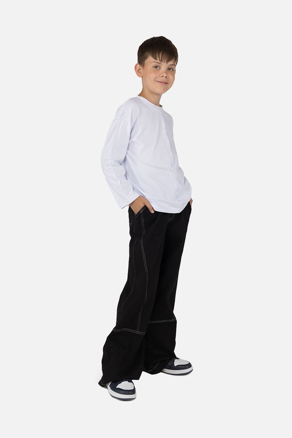 Штани для хлопчика 128 колір чорний ЦБ-00255867 SKT001008614 фото