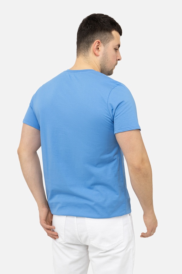 Чоловіча футболка 44 колір синій ЦБ-00242136 SKT000963623 фото