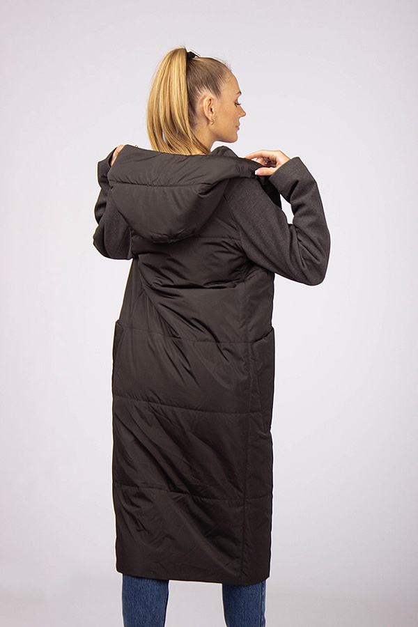 Куртка довга жіноча 54 колір чорний ЦБ-00169000 SKT000566765 фото