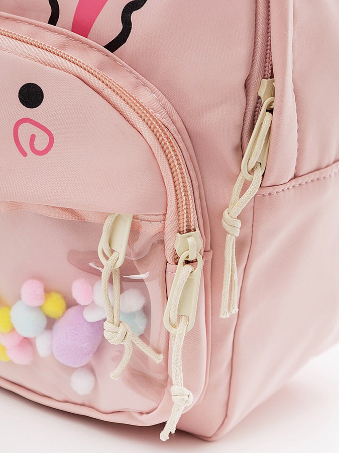 Рюкзак "Зайченя" для дівчинки колір пудровий ЦБ-00212059 SKT000891193 фото