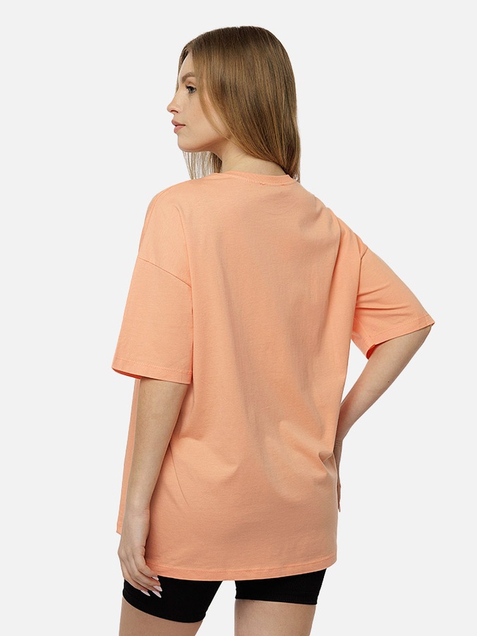 Жіноча футболка регуляр 48 колір персиковий ЦБ-00216949 SKT000901778 фото