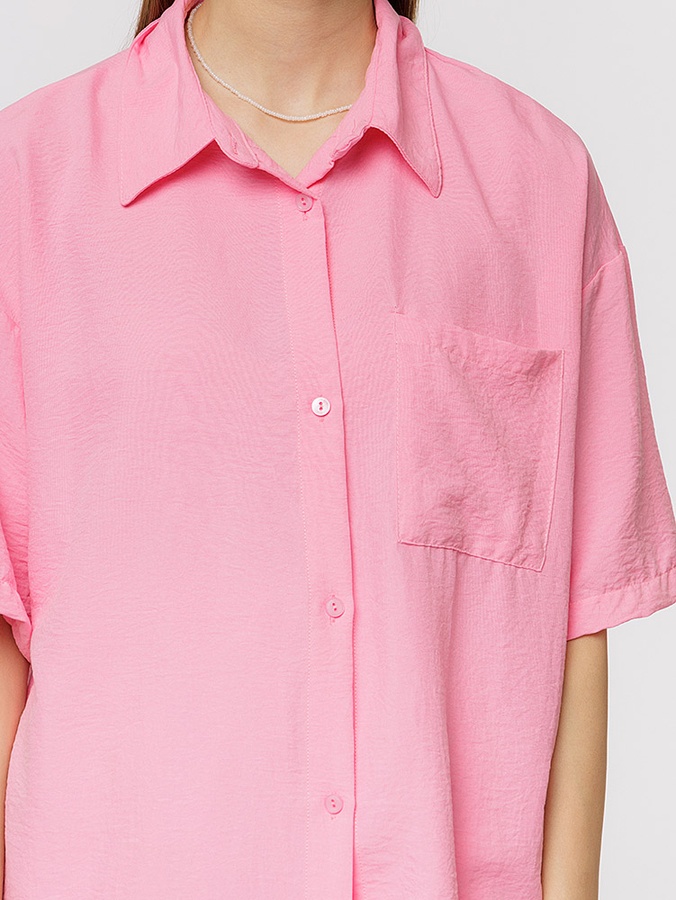 Жіноча сорочка регуляр 44 колір рожевий ЦБ-00219054 SKT000906134 фото