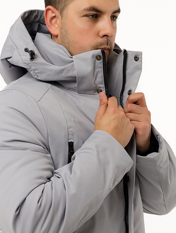 Мужская короткая куртка 58 цвет серый ЦБ-00220366 SKT000909491 фото