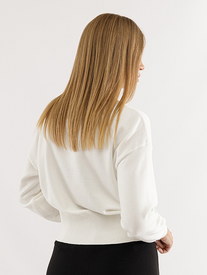 Жіночий светр 44 колір молочний ЦБ-00224052 SKT000918868 фото