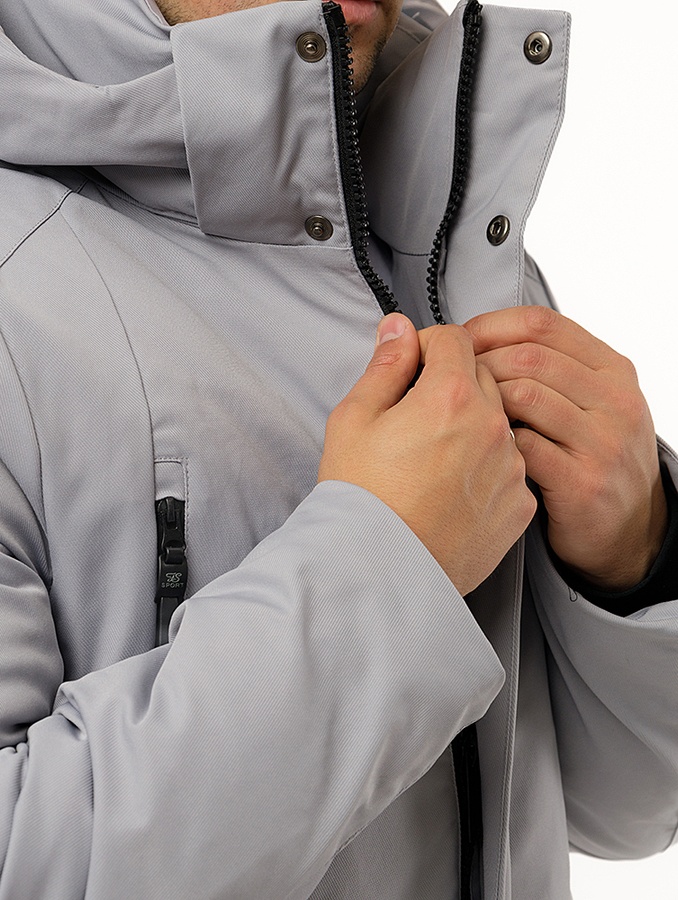 Мужская короткая куртка 58 цвет серый ЦБ-00220366 SKT000909491 фото
