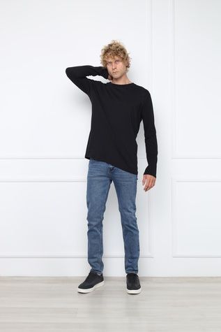 Джинси Slim чоловічі колір синій W29 ЦБ-00299477 фото