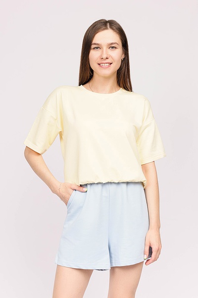 Женская футболка 46 цвет лимонный ЦБ-00183178 SKT000606176 фото