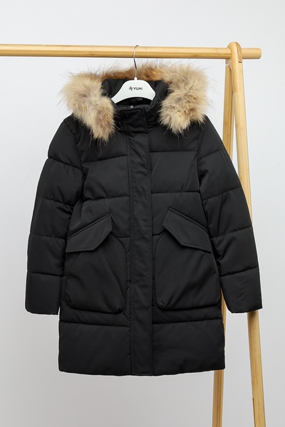 Куртка для девочки 146 цвет черный ЦБ-00221462