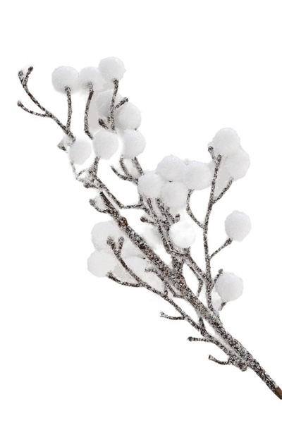 Декоративна гілка "Снігопад" колір білий ЦБ-00234140 SKT000943423 фото