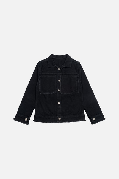 Сорочка джинсова для дівчинки 152 колір чорний ЦБ-00243050