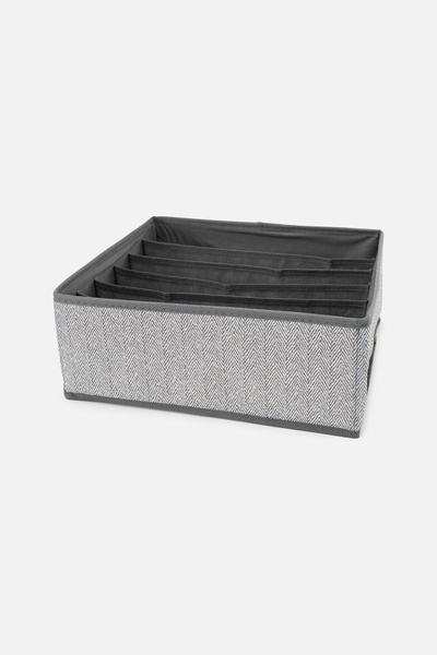 Коробка-органайзер для хранения белья цвет серый ЦБ-00200587 SKT000868678 фото