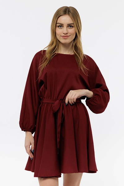 Жіночі сукня 44 колір бордовий ЦБ-00182473 SKT000603967 фото