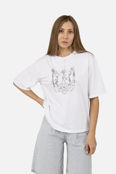 Жіноча футболка з коротким рукавом 46 колір білий ЦБ-00253317