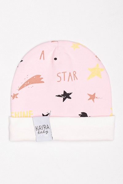 Шапка "Звезды" на девочку 42-44 цвет розовый ЦБ-00188646 SKT000838431 фото