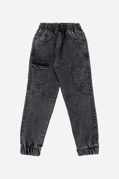 Джогеры джинсовые для мальчика 116 цвет серый ЦБ-00243734 SKT000969207 фото