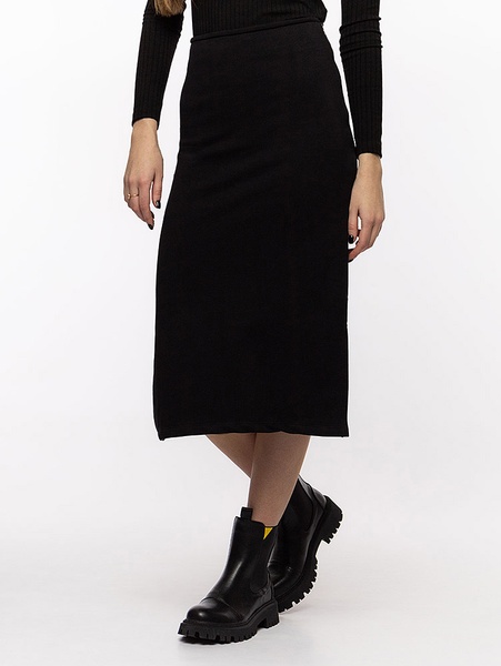 Женская юбка 48 цвет черный ЦБ-00214262 SKT000896113 фото