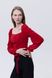Жіноча блуза з довгим рукавом 48 колір червоний ЦБ-00233766 SKT000955627 фото 1