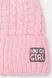 Комплект шапка-шарф на дівчинку 52-54 колір рожевий ЦБ-00201778 SKT000871307 фото 2