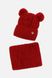 Комплект шапка-шарф на дівчинку 42-44 колір червоний ЦБ-00206071 SKT000879689 фото 1