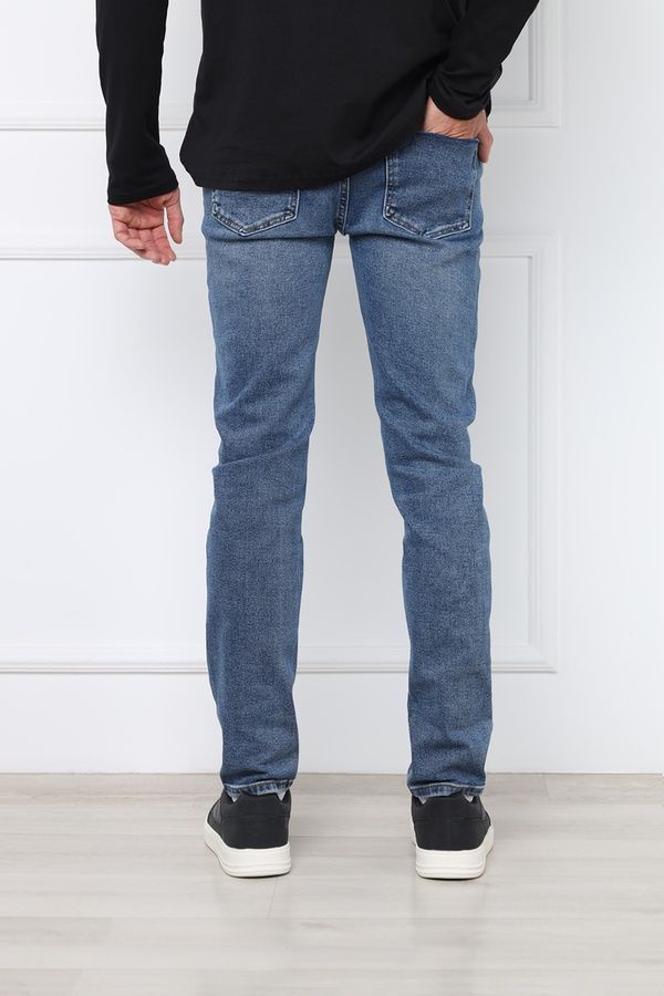 Джинси Slim чоловічі колір синій W29 ЦБ-00299477 фото
