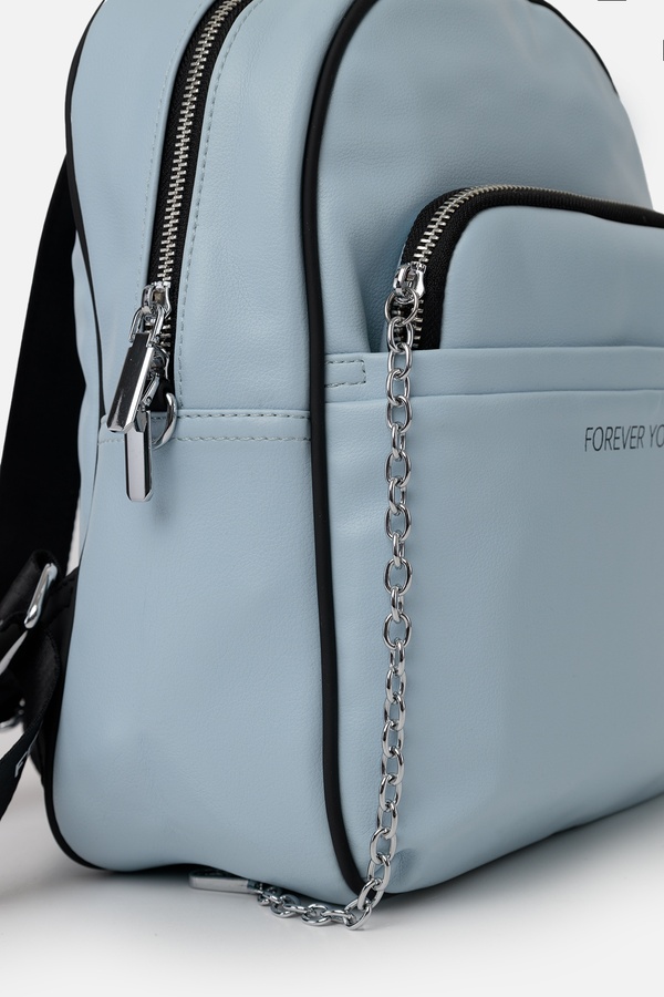 Жіночий рюкзак з сумочкою на ланцюжку колір блакитний ЦБ-00244041 SKT000970066 фото
