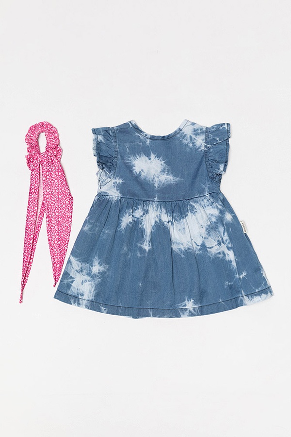 Джинсовое платье для девочки 74 цвет синий ЦБ-00160576 SKT000543708 фото
