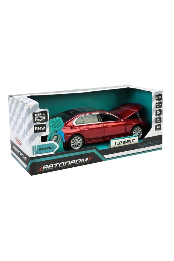 Игрушка машина металлическая модели BMW i7 АВТОПРОМ 68730 ЦБ-00287835 фото