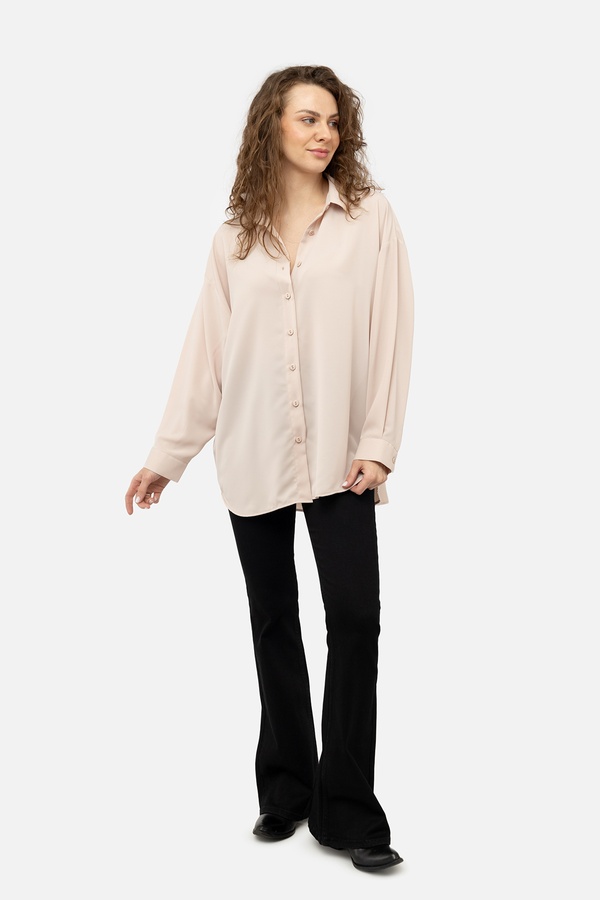 Женская блуза 48 цвет бежевый ЦБ-00242166 SKT000963757 фото