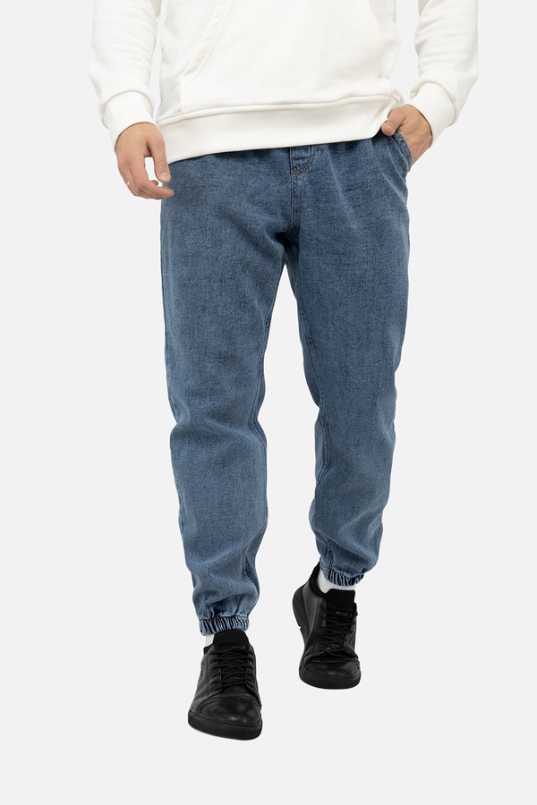 Чоловічі джинсові джогери 44 колір синій ЦБ-00243154 SKT000967158 фото