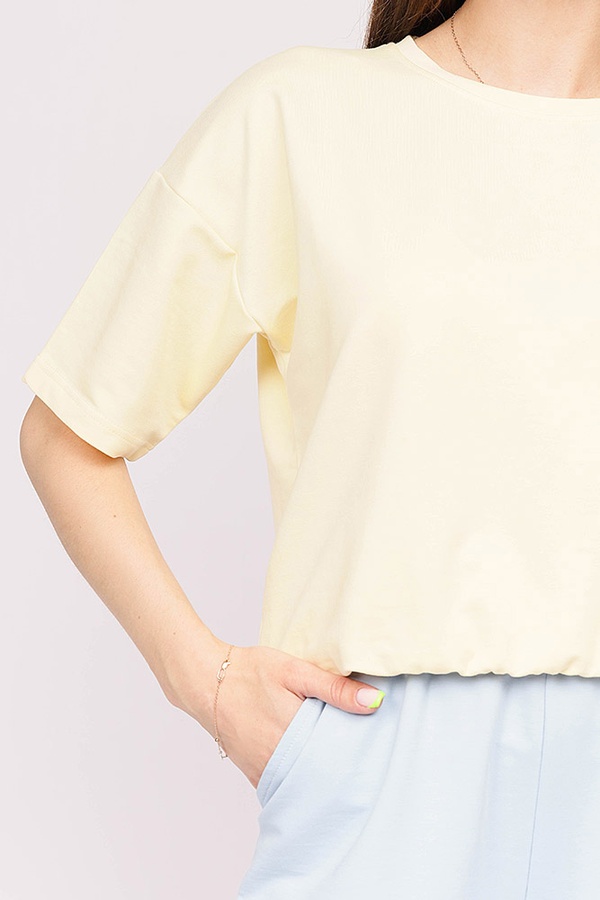 Жіноча футболка 46 колір лимонний ЦБ-00183178 SKT000606176 фото