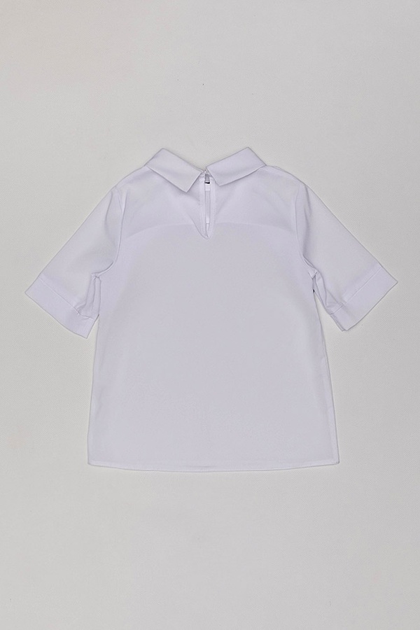Блуза на дівчинку 116 колір білий ЦБ-00191856 SKT000847083 фото