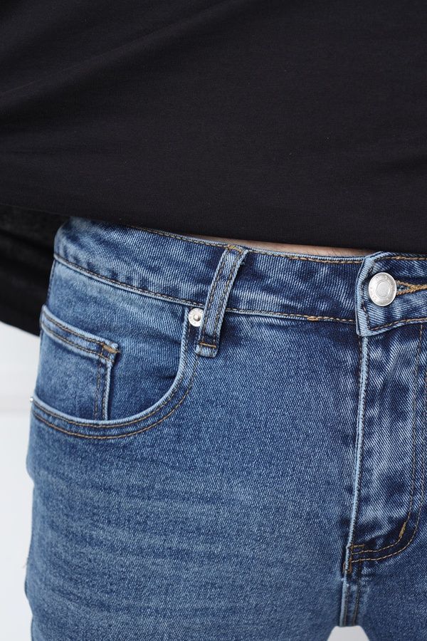 Джинси Slim чоловічі колір синій W29 ЦБ-00299477 фото