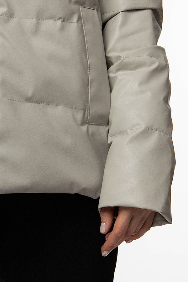 Жіноча куртка пряма 54 колір бежевий ЦБ-00206950 SKT000882089 фото