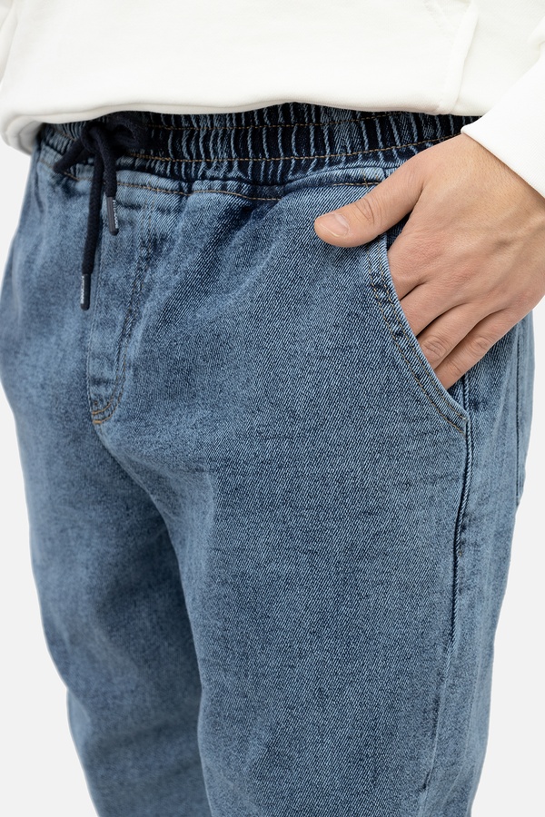 Чоловічі джинсові джогери 44 колір синій ЦБ-00243154 SKT000967158 фото
