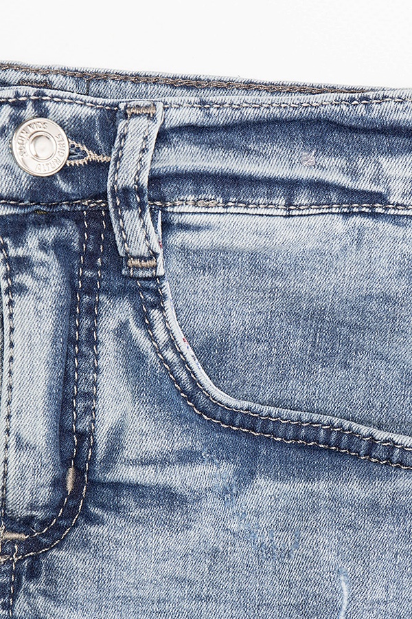 Спідниця джинсова на дівчинку 116 колір блакитний ЦБ-00183142 SKT000606001 фото