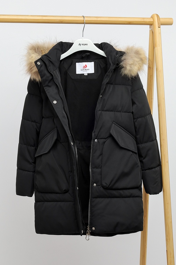 Куртка для девочки 146 цвет черный ЦБ-00221462