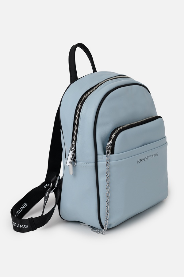 Жіночий рюкзак з сумочкою на ланцюжку колір блакитний ЦБ-00244041 SKT000970066 фото