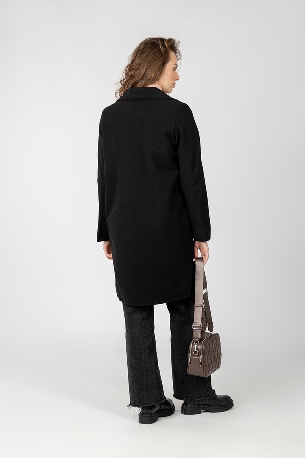 Жіноче пальто 44 колір чорний ЦБ-00233096 SKT000940544 фото