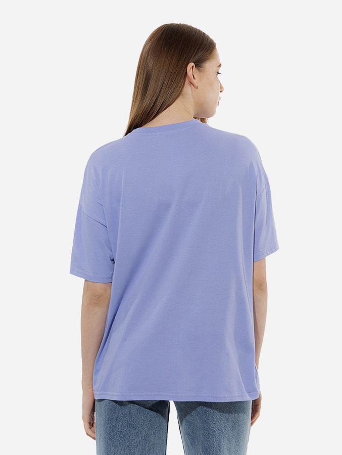 Женская футболка оверсайз 46 цвет сиреневый ЦБ-00219242 SKT000906779 фото